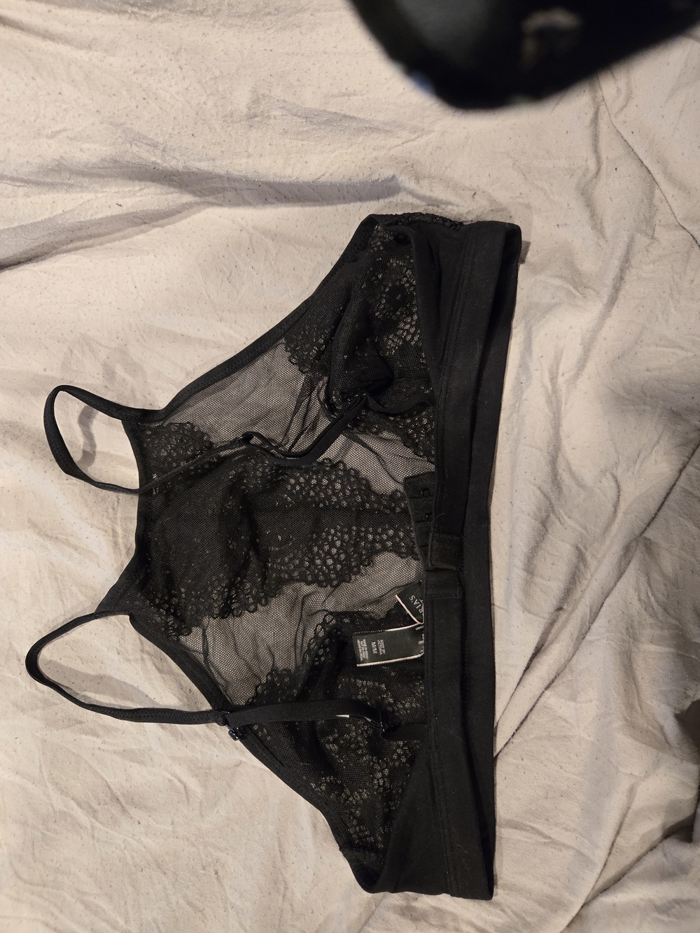 Victoria's Secret Black Sheer Lace Bralette
